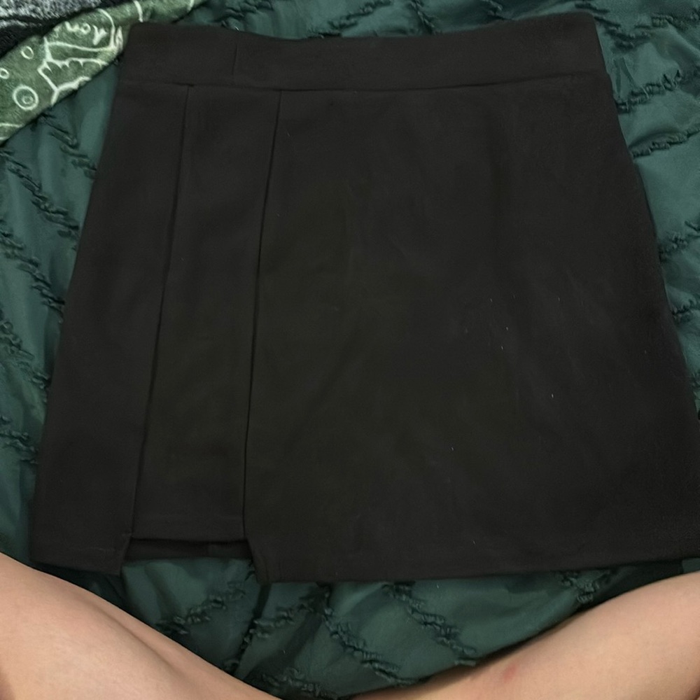 Black mini skirt